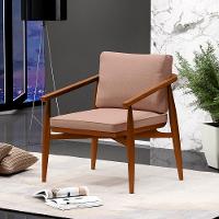 Poltrona Com Cintas De Corano Linho Rosê - 8