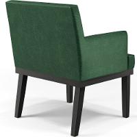 Kit 03 Poltronas Base Preto Beatriz W01 Facto Verde Musgo - 5