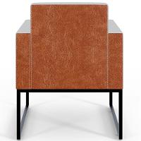 Kit 03 Poltronas Base Fixa Metal Helô L02 Linho Cinza Camel