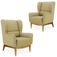 Kit 02 Poltronas Milena D02 Bege Escuro C-19 - 1