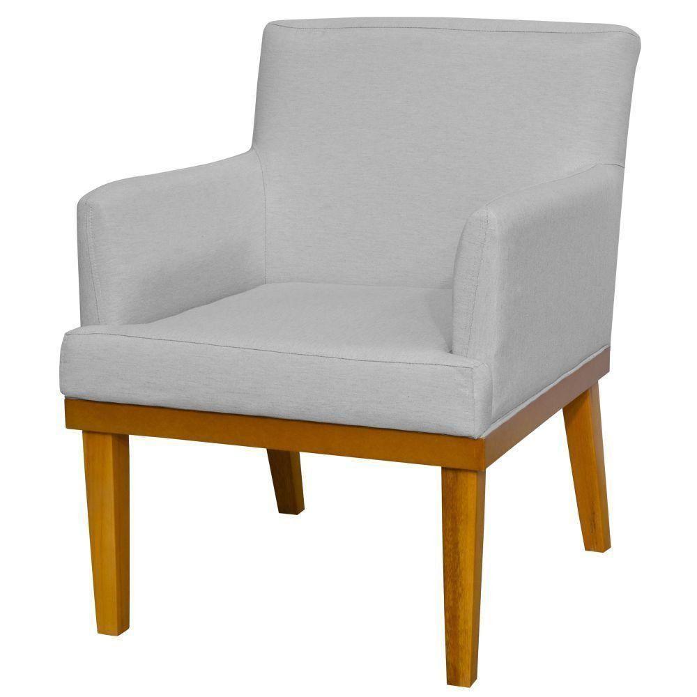 Kit 02 Poltronas Beatriz W01 Linho Cinza - 7