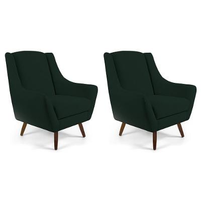 Kit 2 Poltronas Decorativas Juliet D02 Fixa Verde Lyam Decor