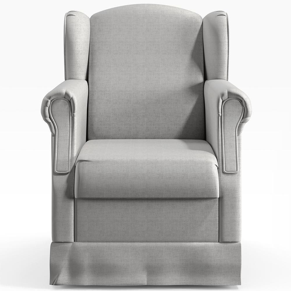 Poltrona Com Balanço E Puff Elisa P02 Facto Cinza - 4