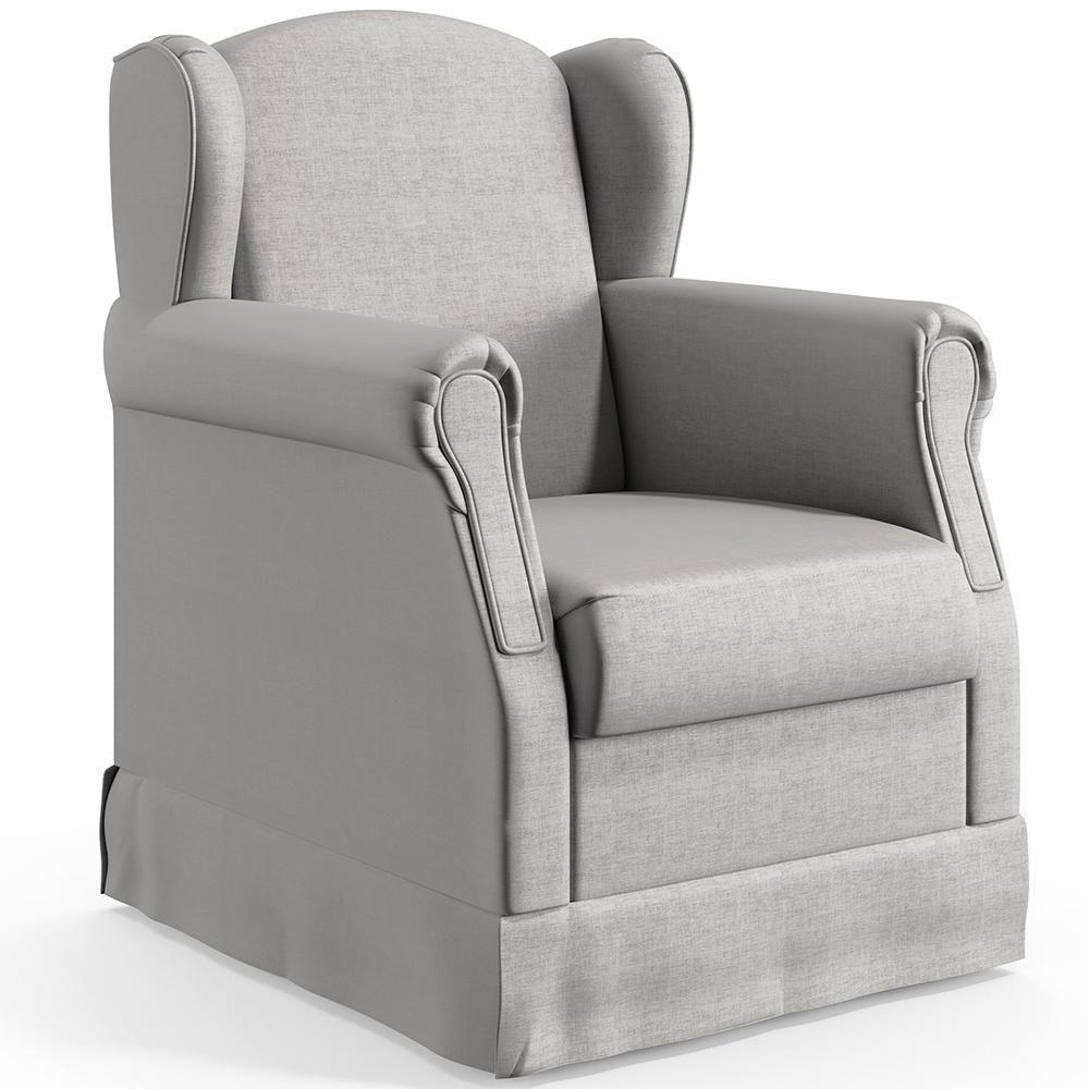 Poltrona Com Balanço E Puff Elisa P02 Facto Cinza - 7