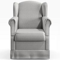 Poltrona Com Balanço E Puff Elisa P02 Facto Cinza