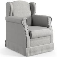 Poltrona Com Balanço E Puff Elisa P02 Facto Cinza - 7