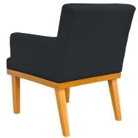 Kit 03 Poltronas Base Mel Beatriz W01 Suede Preto - 5