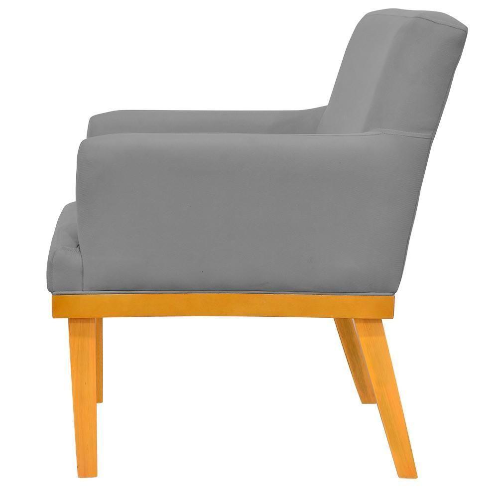 Kit 03 Poltronas Base Mel Beatriz W01 Corano Cinza - 3