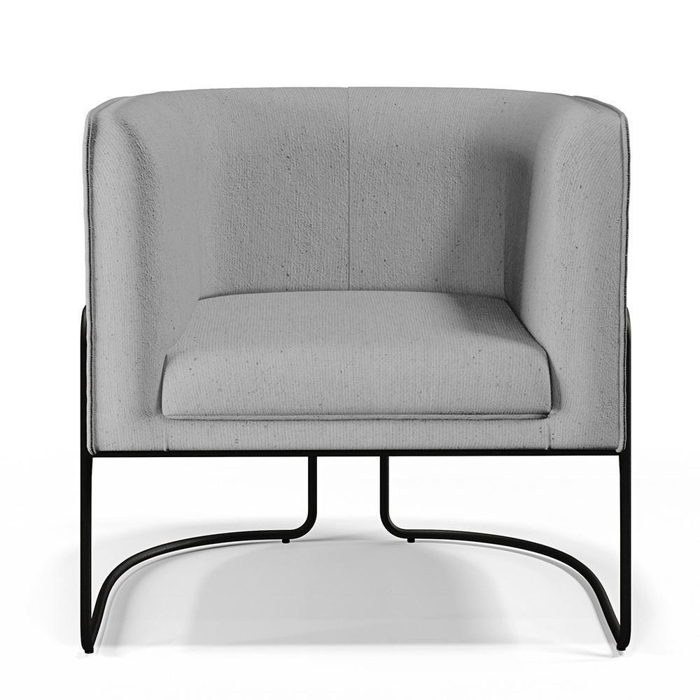 Kit 02 Poltronas Preto Betina D02 Cinza D-315 - 8