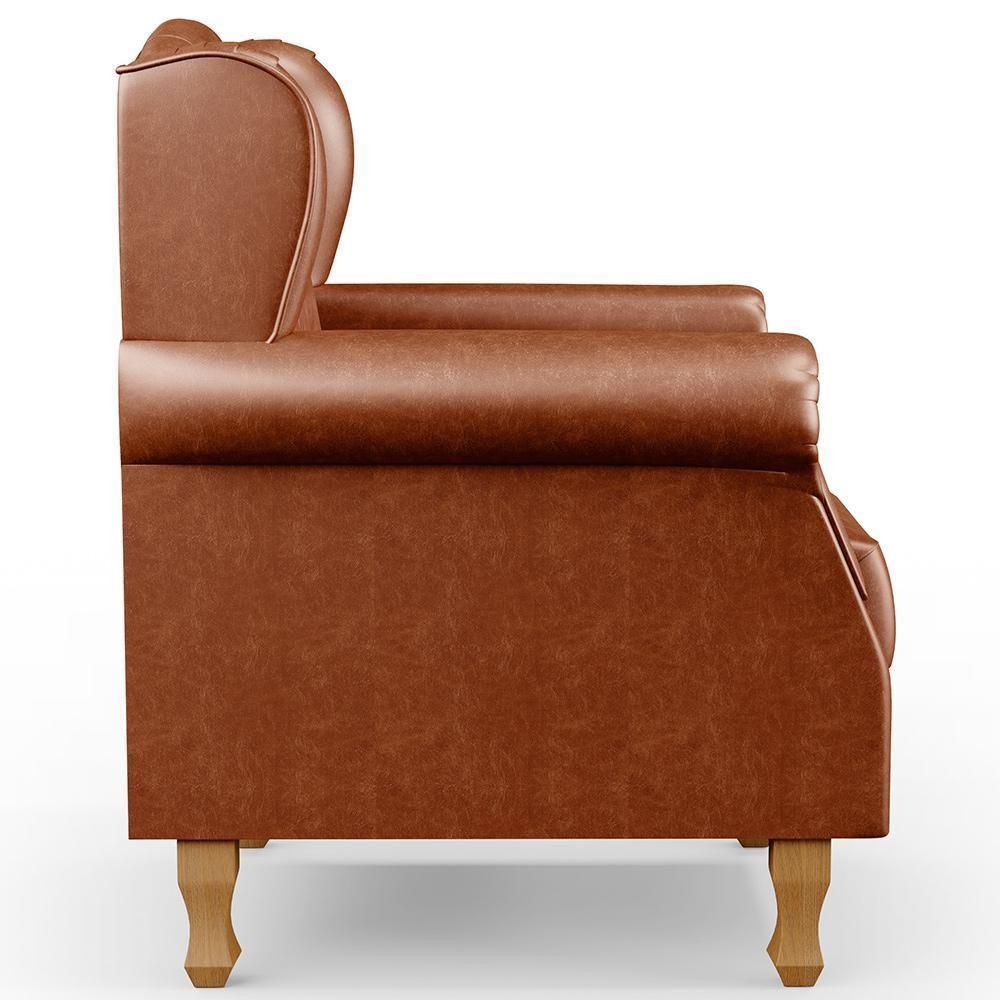 Kit 02 Poltronas Decorativa Yara P02 Camel - 3