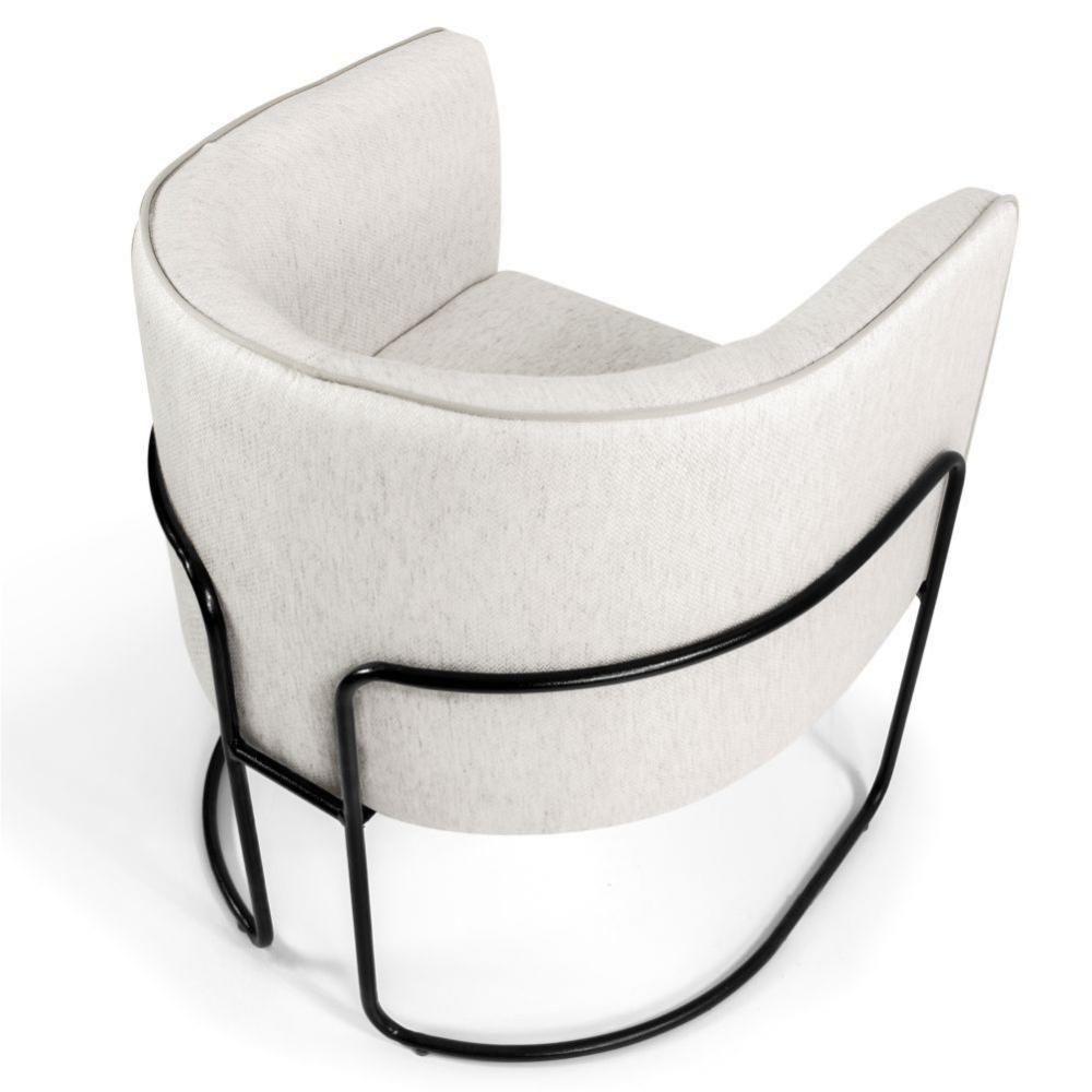 Kit 02 Poltronas Preto Betina D02 Creme A-48 - 2