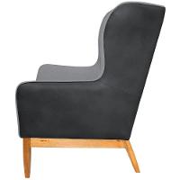 Kit 02 Poltronas Milena D02 Cinza C-416 Preto