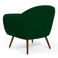 Kit 02 Poltronas Com Nina D02 Veludo Verde Liso C-303 - 3