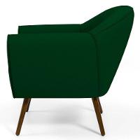 Kit 02 Poltronas Com Nina D02 Veludo Verde Liso C-303