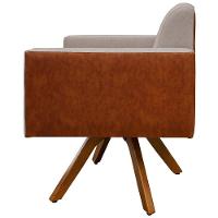 Kit 02 Poltronas Helô L02 Bege Camel - 7