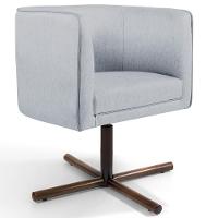 Kit 02 Poltronas Giratória Base X Betina D02 Cinza D-315 - 9