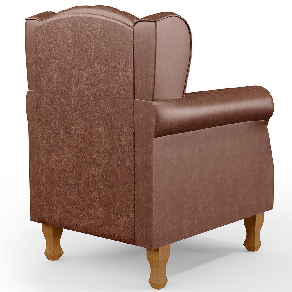 Kit 02 Poltronas Decorativa Yara P02 Marrom - 2