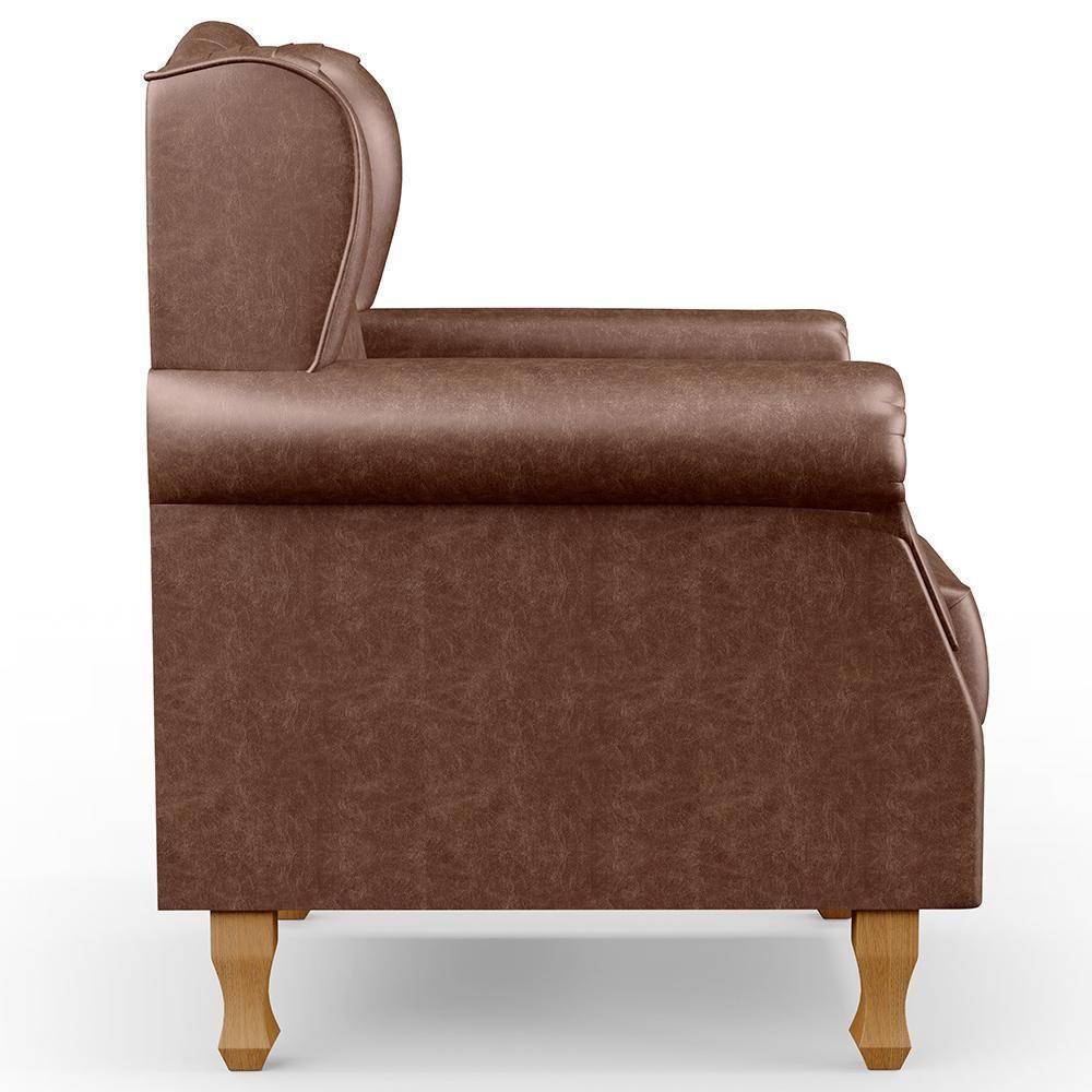 Kit 02 Poltronas Decorativa Yara P02 Marrom - 3