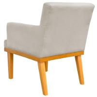 Kit 03 Poltronas Base Mel Beatriz W01 Suede Bege - 5