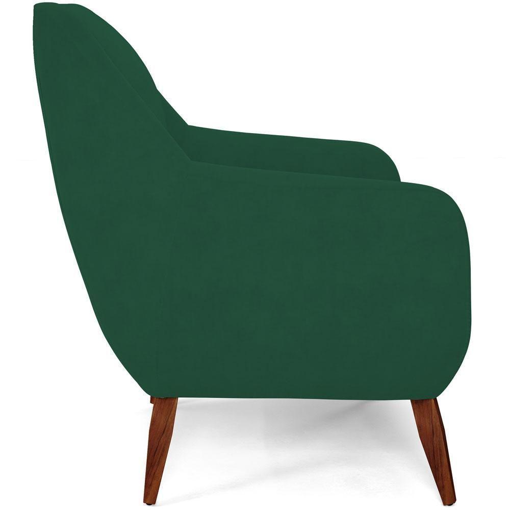 Kit 02 Poltronas Paloma D02 Veludo Verde C-303 - 2