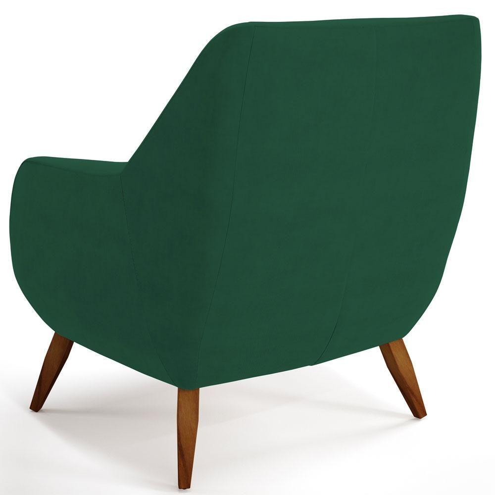 Kit 02 Poltronas Paloma D02 Veludo Verde C-303 - 3