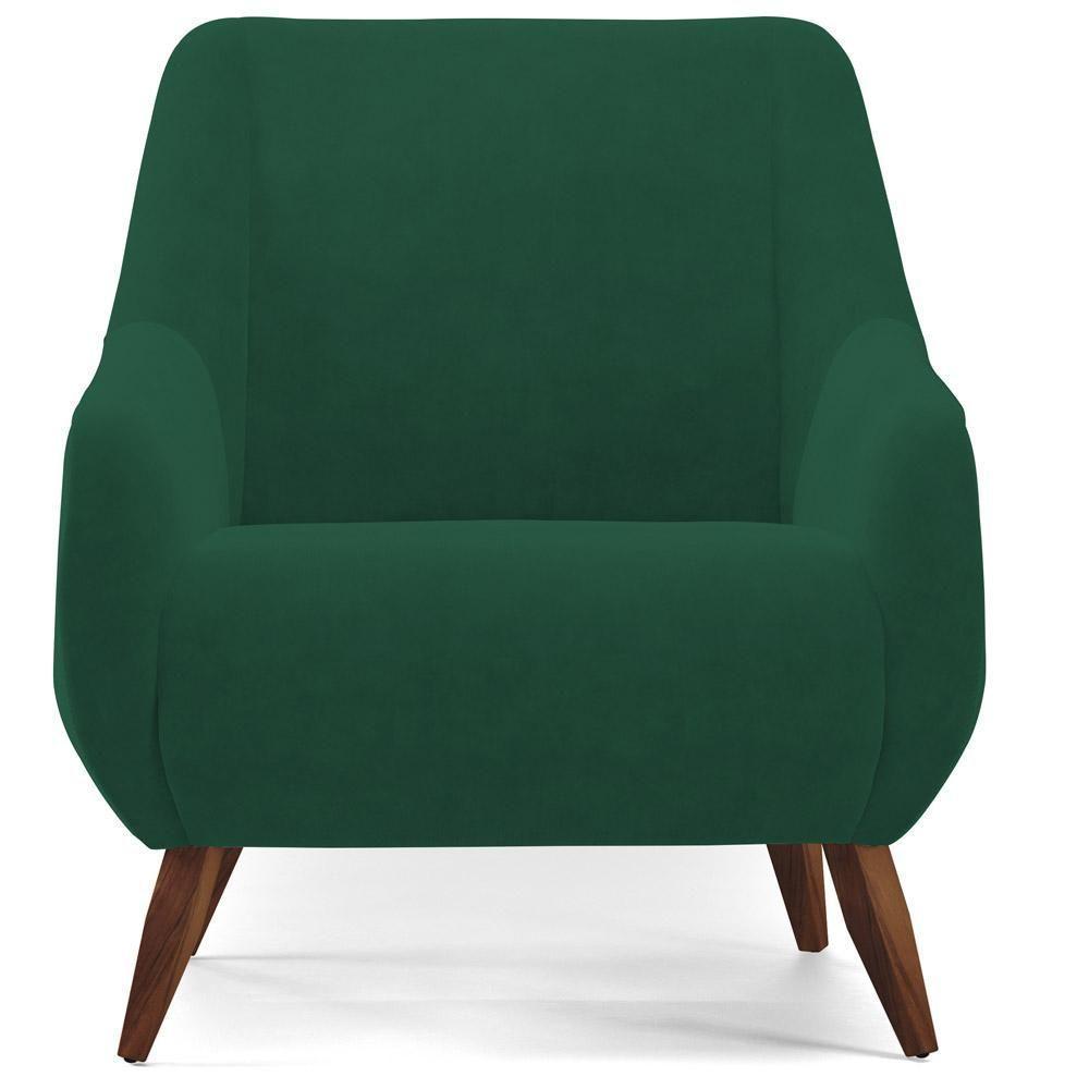 Kit 02 Poltronas Paloma D02 Veludo Verde C-303 - 4