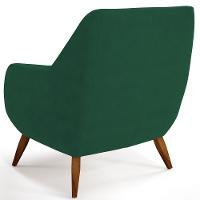 Kit 02 Poltronas Paloma D02 Veludo Verde C-303 - 3