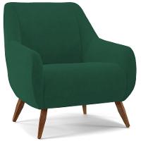 Kit 02 Poltronas Paloma D02 Veludo Verde C-303 - 7