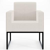 Kit 02 Poltronas Sala Base Metal Linho Cru Couríssimo Camel - 6