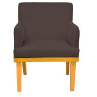 Kit 02 Poltronas Base Mel Beatriz W01 Suede Marrom - 9