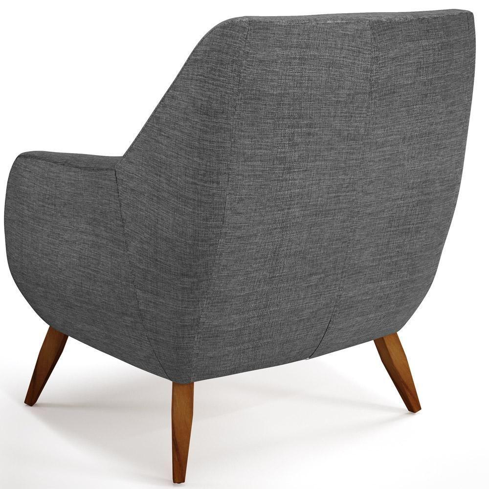 Kit 02 Poltronas Paloma D02 Cinza Escuro C-416 - 3