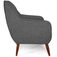 Kit 02 Poltronas Paloma D02 Cinza Escuro C-416 - 2