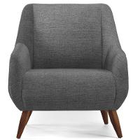 Kit 02 Poltronas Paloma D02 Cinza Escuro C-416