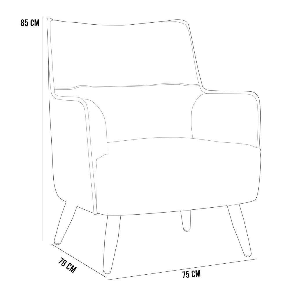 Kit 02 Poltronas Isabella D02 Cinza Escuro C-416 - 5