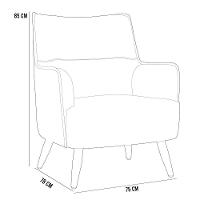 Kit 02 Poltronas Isabella D02 Cinza Escuro C-416 - 5