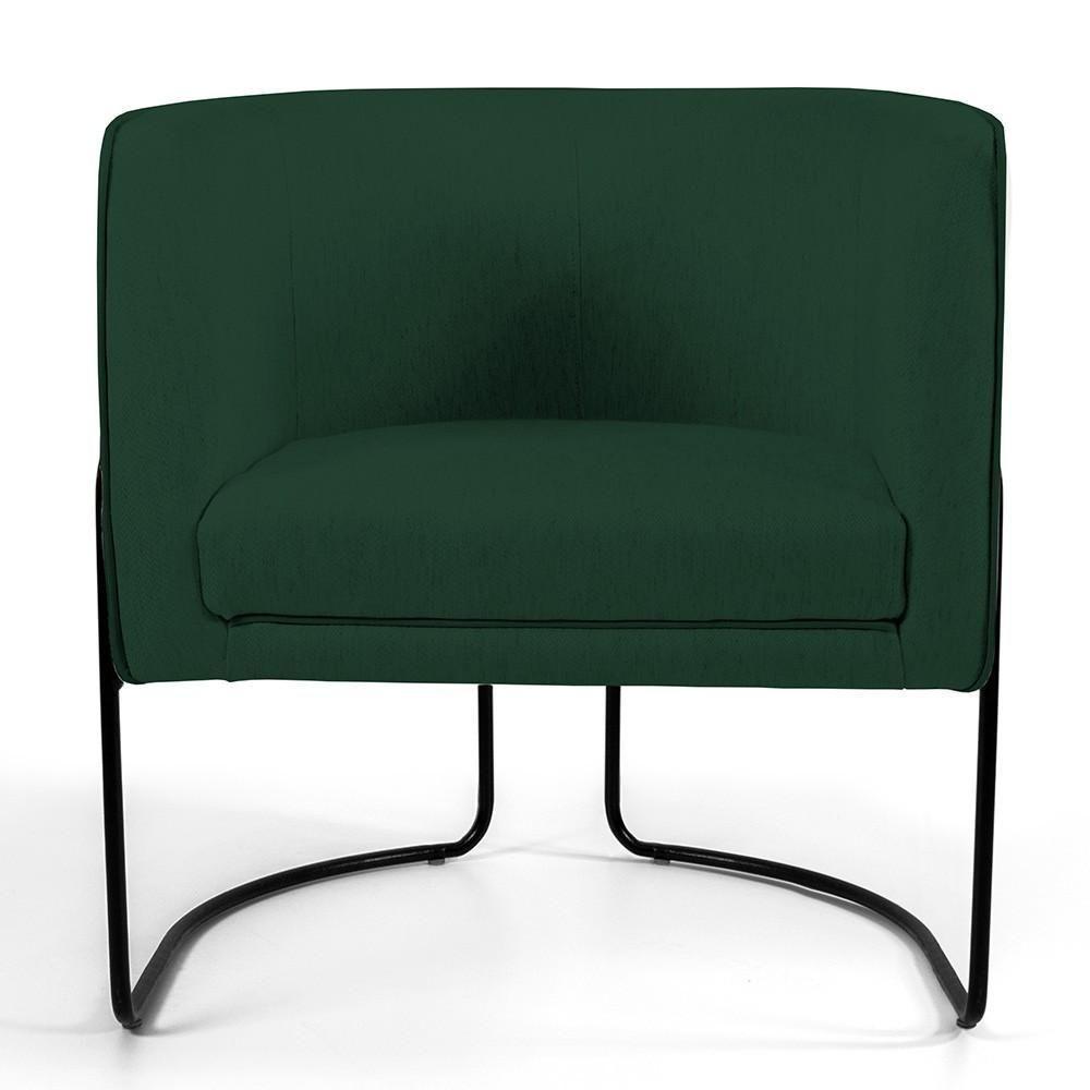 Kit 02 Poltronas Preto Betina D02 Verde Musgo C-117 - 4