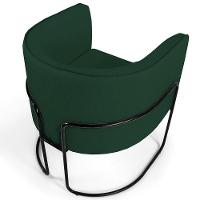 Kit 02 Poltronas Preto Betina D02 Verde Musgo C-117 - 2