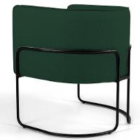 Kit 02 Poltronas Preto Betina D02 Verde Musgo C-117 - 3