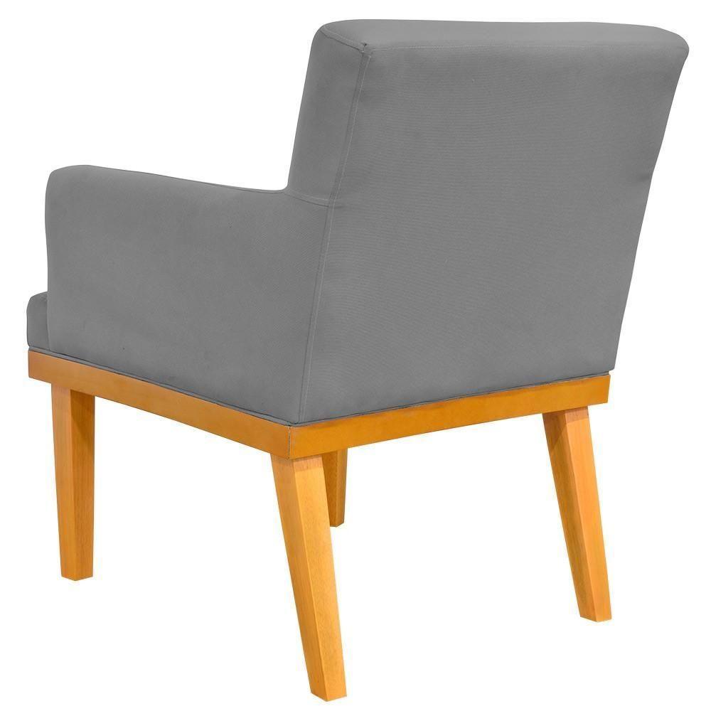 Kit 04 Poltronas Base Mel Beatriz W01 Corano Cinza - 7