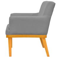 Kit 04 Poltronas Base Mel Beatriz W01 Corano Cinza - 6