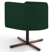 Poltrona Giratória Base X Veludo Verde Musgo C-303 - 3