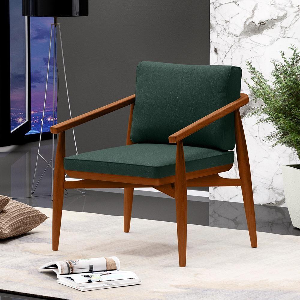 Poltrona Com Cintas De Corano Linho Verde Musgo - 8