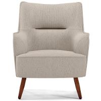 Kit 02 Poltronas Pés De Madeira Isabella D02 Bege C-107 - 3