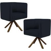 Kit 02 Poltronas Betina D02 Preto C-05 - 1