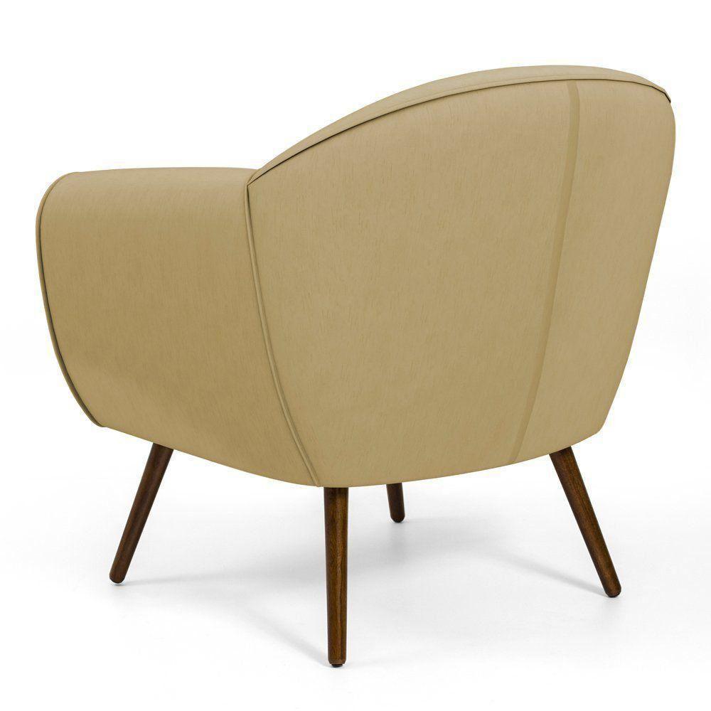 Kit 02 Poltronas Nina D02 Liso Bege Escuro C-68 - 3