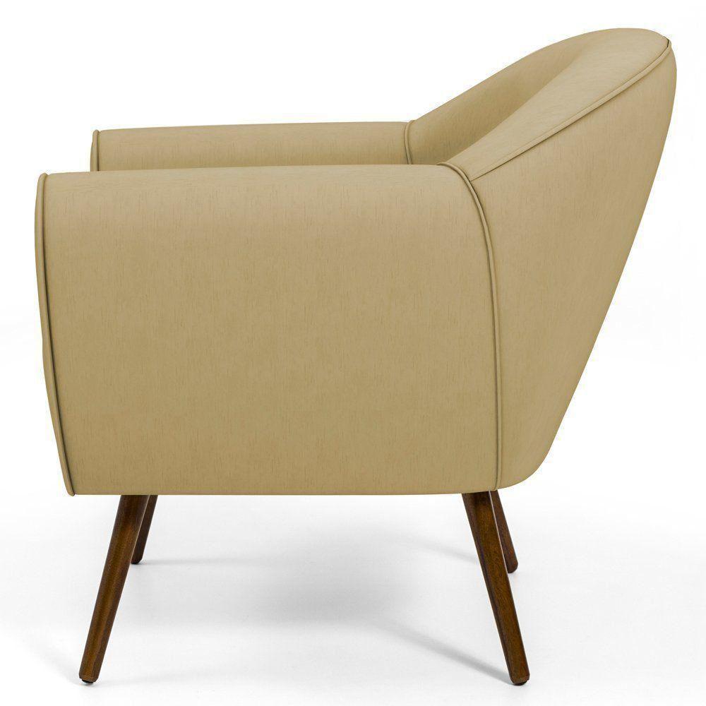 Kit 02 Poltronas Nina D02 Liso Bege Escuro C-68 - 4