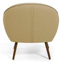 Kit 02 Poltronas Nina D02 Liso Bege Escuro C-68 - 2