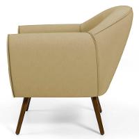 Kit 02 Poltronas Nina D02 Liso Bege Escuro C-68