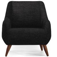 Kit 02 Poltronas Pés De Madeira Paloma D02 Chumbo D-465 - 16