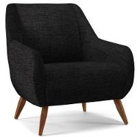 Kit 02 Poltronas Pés De Madeira Paloma D02 Chumbo D-465 - 31